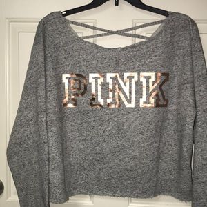 Victoria secret PINK cropped sweatshirt